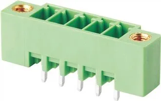 Connettore innestabile maschio verticale da 3,81 mm con flangia